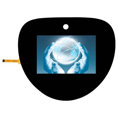 7寸异形触摸屏智能机器人控制屏幕带有摄像孔