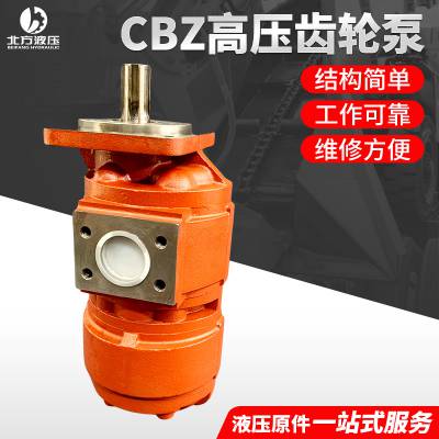 边立式CBZ高压齿轮泵 挖掘机用低噪运行双联油泵