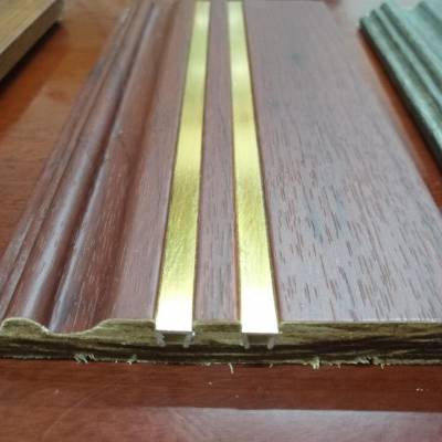 广东实木装饰线条PVC贴膜镶铝合金全新出口型号地脚线装潢线