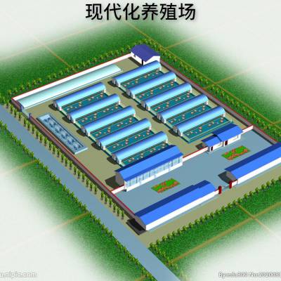 anhui现代化大型轻钢养鸡场 钢结构养殖厂房效果图