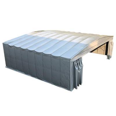 明投 大型收缩仓库停车棚 伸缩自如使用方便 可定制