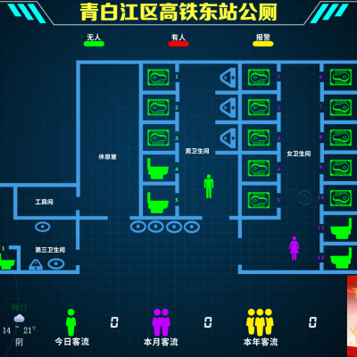 智慧厕所改造升级云平台管理智慧公厕厕所革命节能环保厕所腾讯云游云南厕所