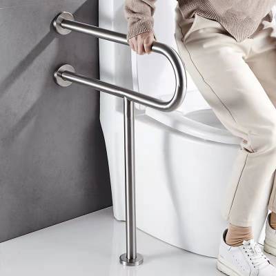 无障碍卫生间拉手助力架不锈钢壁挂落地式手扶支架马桶助力扶手围栏杆