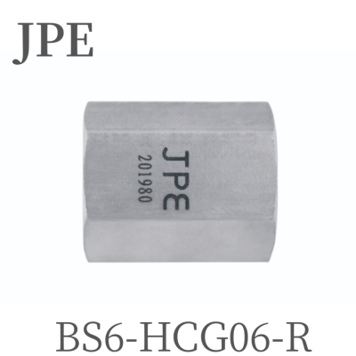 JPE内螺纹BSPT直通接头BS6-HCG06-R接口尺寸3/4"材质SS316L