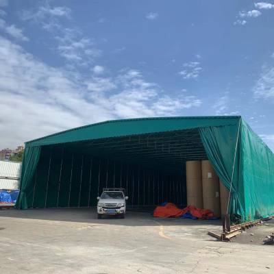 新会区大型移动遮阳棚 电动伸缩蓬q235 推拉帐篷 美观时尚