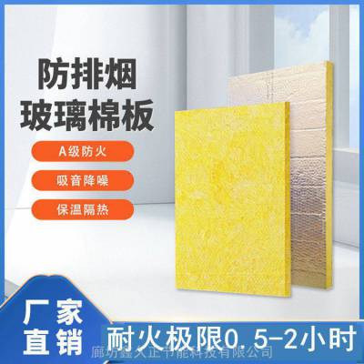 防排烟***玻璃棉风管包覆耐火2小时柔性防火包覆铝箔玻璃棉板