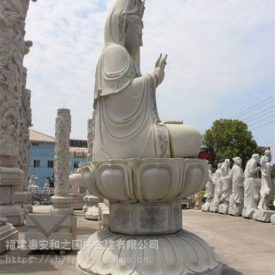 香港坐观音石雕像 佛教神佛菩萨坐像关公