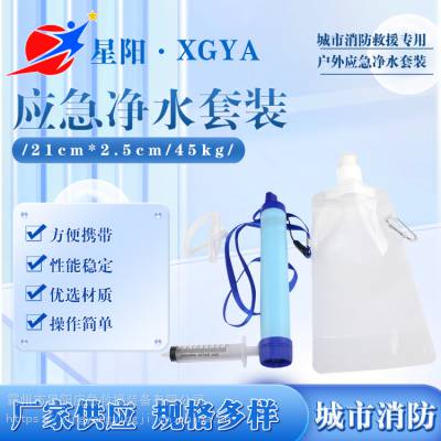 户外水便携式过滤器应急抢险救援过滤净水系统户外露营净水器套装