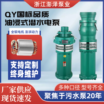 80QY40-228/6-45QY充油式潜水泵380V大流量油浸泵深井清水泵
