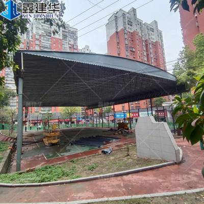 户外防雨仓储棚定做 球场移动伸缩蓬 电动伸缩式遮雨棚厂家