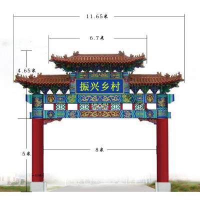 精准报价 水泥牌楼 濮阳四牌楼 古建门楼订购