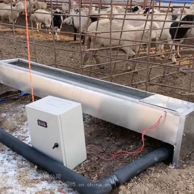 牛羊用电加热不锈钢饮水槽 恒力自动***加热牛水槽尺寸 饮水器