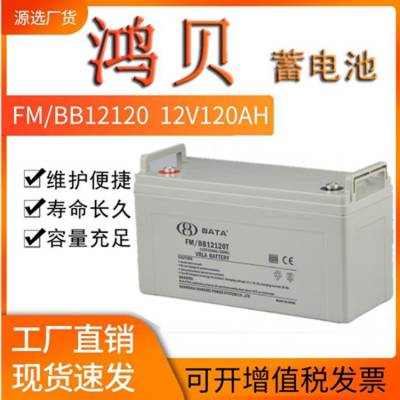 BATA鸿贝蓄电池FM/BB12120T-12V120AH UPS变电站电池