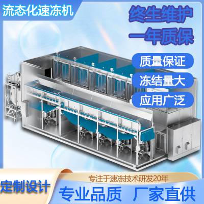 大型牛筋丸快速冷冻装置羊肉丸流态化速冻机 虾滑速冻机