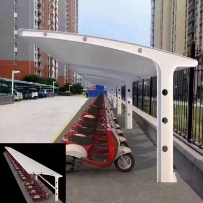 河北天津河南可定制 自行车遮雨棚 小区学校车棚 膜结构 遮阳棚