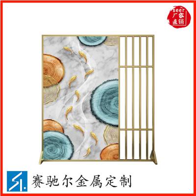 龙川县餐厅不锈钢屏风厂家安装 支持来图深化设计定做 赛驰尔金属免费打样