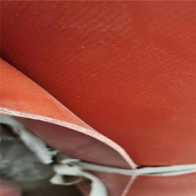 红色硅胶防火布 1.5米防火布 耐高温电焊防火布
