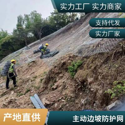 被动边坡防护网 护坡钢丝绳网 柔性钢丝绳矿山包山网 防锈抗腐