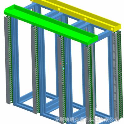 INTELRACK 英特锐克四立柱开放式机架非标定做布线机柜、设计定做