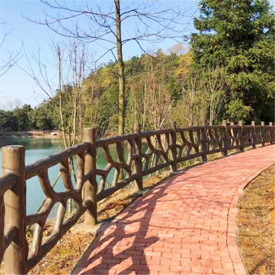 建汇 耐腐蚀 钢筋混凝土 景区水泥仿藤护栏 池塘栏杆 河道桥梁围栏