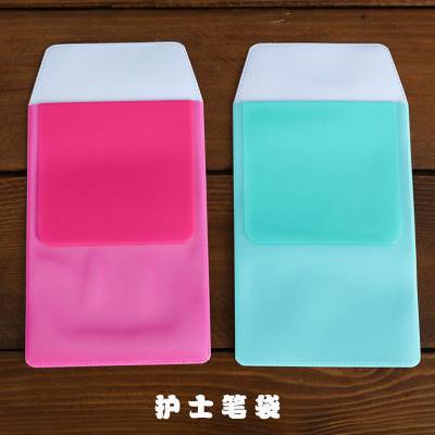 医院诊所可爱卡通护士胸牌防漏墨医生笔袋透明多色笔袋