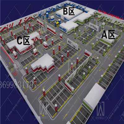 贵州停车场平面效果图设计 贵州车库3D效果图设计 贵州地坪漆设计