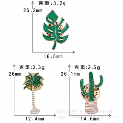 深圳百搭饰品胸章仙人掌胸针服饰包包徽章生产