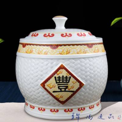 订制供应各类陶瓷罐订制药厂陶瓷药罐订制大容量陶瓷米罐