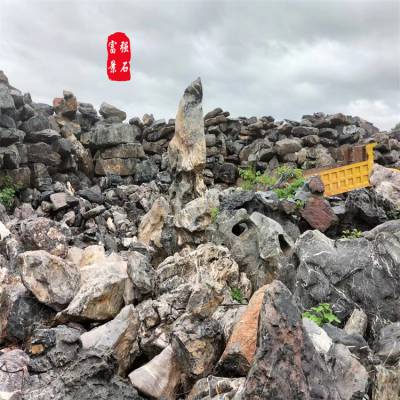 天然景观石造景 大型太湖石假山主景 假山驳岸鱼池围边