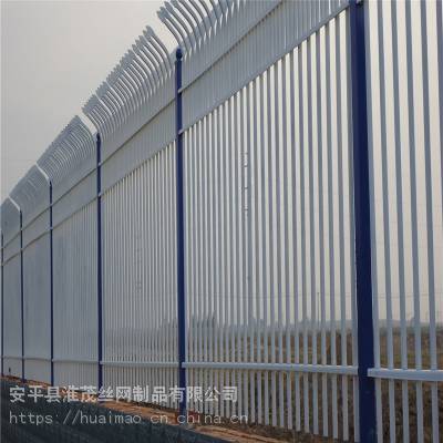 双防爬围墙栏杆 方管外墙隔离铁栅栏 锌钢隔离防护栏