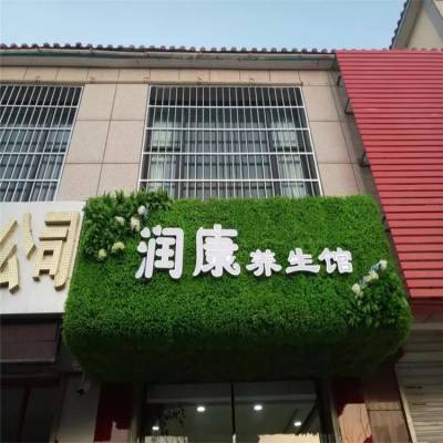 仿真人造植物墙大尤加利混合草门店室内人工绿化塑料绿植背景墙体