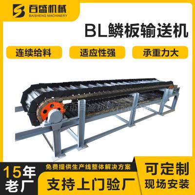 矿石用重型链板式输送机厂家定制不锈钢链板输送线水平倾斜式链板机