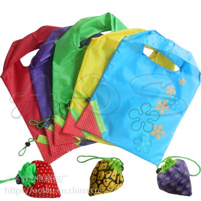 涤纶卡通水果 草莓袋 购物袋便携可爱折叠环保收纳袋定制LOGO厂家