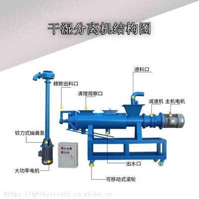 斜筛式渣液脱水机 蛋鸡鸡粪分离机 牛羊猪粪便脱水机