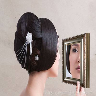 厂家批发创意方形小镜子 欧式古典化妆镜 单面梳妆镜子 摆台挂式