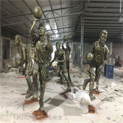 定做玻璃钢仿铜人像雕塑，校园文化仿铜名人雕像造型