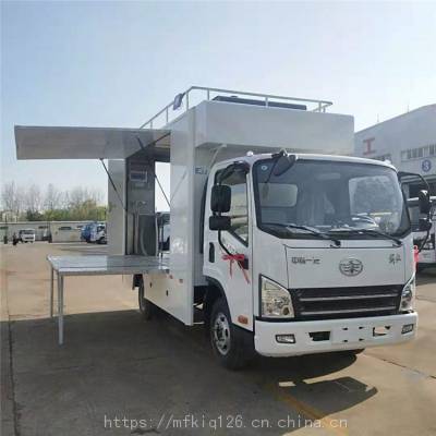 国六解放轻卡移动厨房餐车 摆摊流动超市快餐车家政包席下乡双拓展