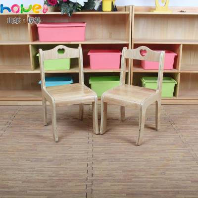幼儿园桌椅批发 儿童实木桌椅 幼儿卡通木质椅子