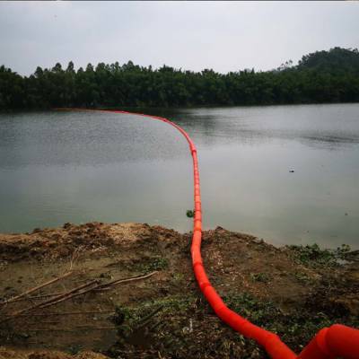 杭州改造河道垃圾清理 水域划分拦船浮筒 挂网拦污浮筒