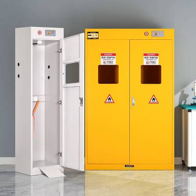 实验室智能报警防爆气瓶柜煤气乙炔氢气体储存柜全钢气瓶柜安全柜