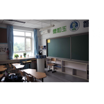 大号教学玻璃黑板磁挂式推拉白板培训辅导班讲课教室学校专用绿板
