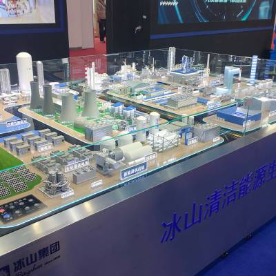 地热能发电新能源模型 地热资源利用实景演示