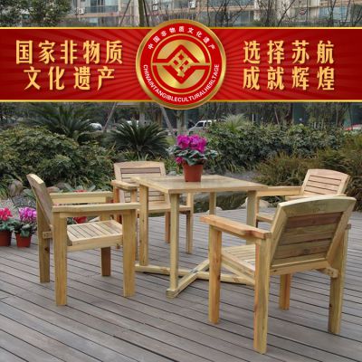 苏航牌户外防腐木秋千 室内外通用木制桌椅 实木材质可定制