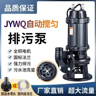 烟台市 潜水排污泵WQ工程工地高扬程潜污泵QW大流量污水提升泵