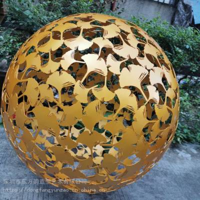 室外广场不锈钢镂空球_不锈钢叶子镂空球_不锈钢镂空球雕花供应