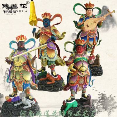 四大***菩萨佛像图片 寺庙立像护法神塑像 韦陀菩萨佛像定做