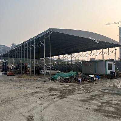 大型篮球场雨蓬 物流活动帐篷 伸缩遮阳棚 工厂移动大棚定制安装