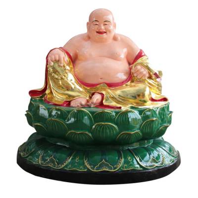1.3米树脂玻璃钢 贴台金 ***弥勒佛 佛教大乘菩萨 佛像批发