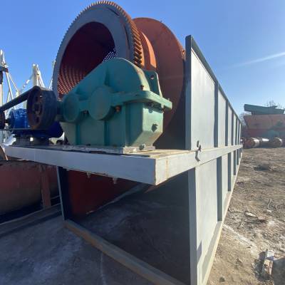 二手重型转筒筛分机 二手拖轮筛分设备 二手1.8*8米滚筒筛沙机