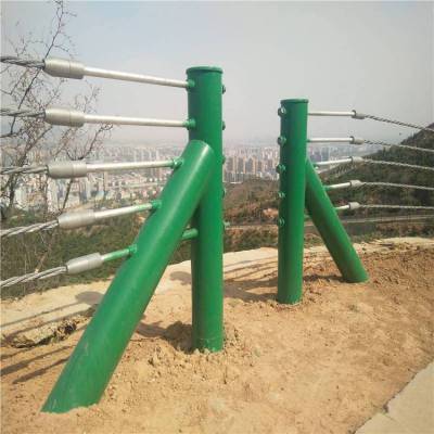 高速缆索护栏安装韧性好 道路钢丝绳防撞栏 喜振制品